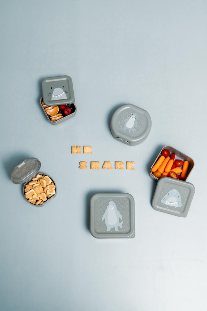 Snack box with clip - 2pcs - Mr. Shark